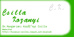 csilla kozanyi business card